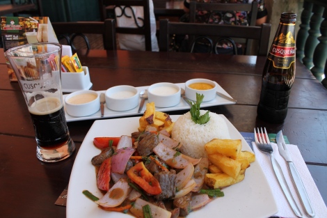 This may have been the meal that caused me a few pains. But it was so good I thought 'to hell with it' and went back and ate it again the next day. (Lomo Saltado)